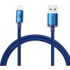 Baseus CAJY000003 crystal shine série USB typu A na Lightning 2,4A, 1,2m, modrý Baseus CAJY000003 crystal shine série USB typu A na Lightning 2,4A, 1,2m, modrý