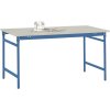 Manuflex BB3051.5007 Odkladací stolík BASIS stacionárny s doskou z melamínu v žiarivej modrej RAL 5007, š xhxv: 1500 x 600 x 780 mm brilantné modrá (RAL 5007); BB3051.5007 Manuflex BB3051.5007 Odkladací stolík BASIS stacionárny s doskou z melamínu v žiarivej modrej RAL 5007, š xhxv: 1500 x 600 x 780 mm brilantné modrá (RAL 5007); BB3051.5007