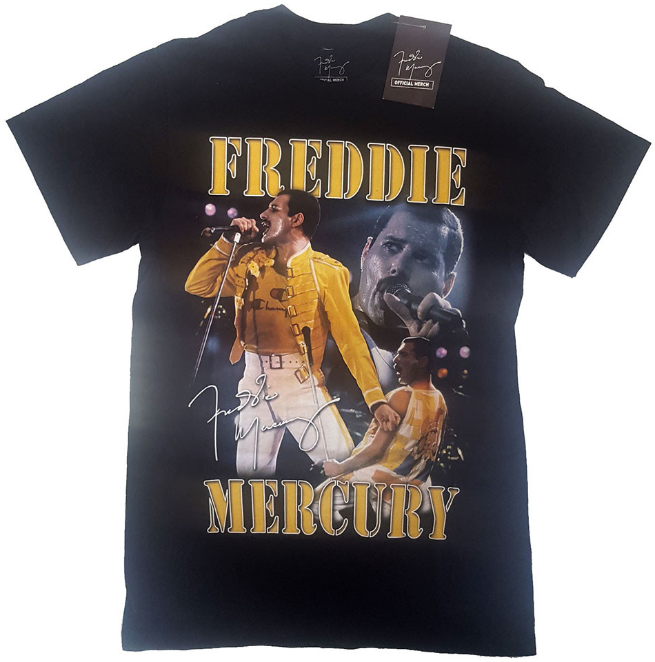 Freddie Mercury tričko Live Homage čierne