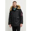 Bunda parka Alpha Industries N3B Airborne 188141.03, pánska, čierna farba, zimná Bunda parka Alpha Industries N3B Airborne 188141.03, pánska, čierna farba, zimná