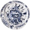 Seletti Jedálenský tanier DIESEL CLASSICS ON ACID HOLLANDIA FLOWERS 28 cm modrý porcelán