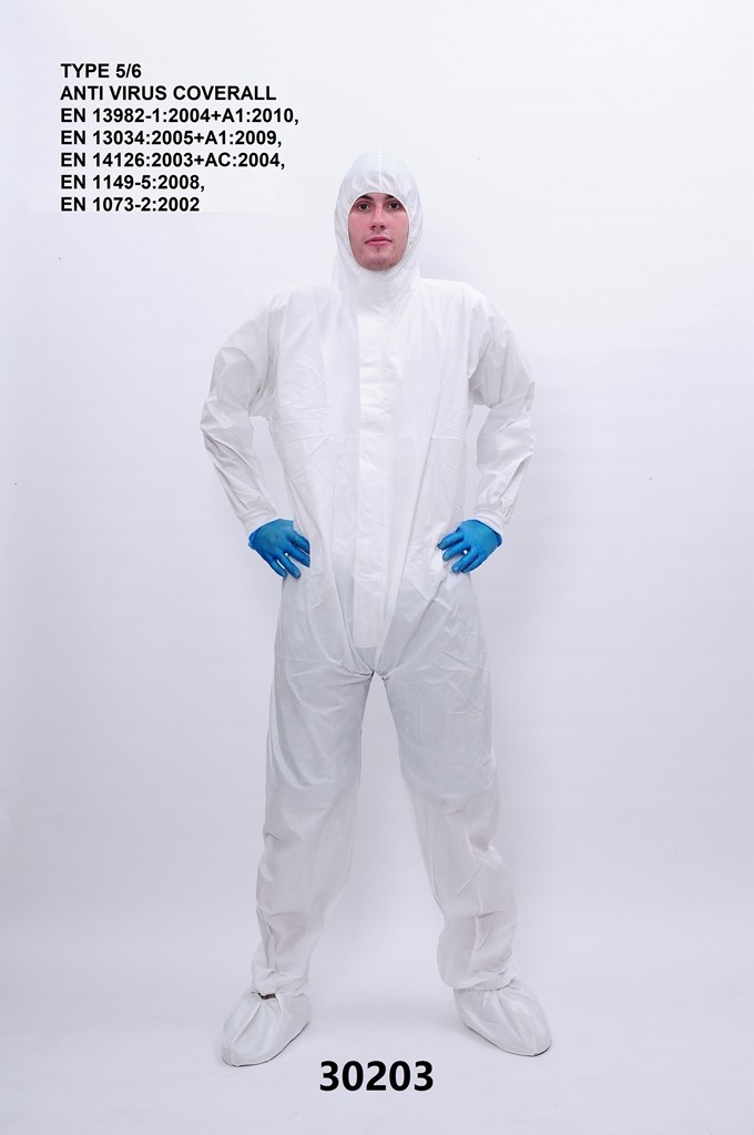 A.L.K.A. Profi ochranný oblek – overal antiCOVID kategórie III T5 / T6 biely