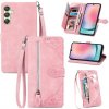 Peňaženkové kožené puzdro Zipper na Samsung Galaxy A25 5G - Ružová Peňaženkové kožené puzdro Zipper na Samsung Galaxy A25 5G - Ružová