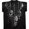 Liquid Blue Pánske bavlnené tričko Hanging Out Skulls - čierne Veľkosť: 5XL Liquid Blue Pánske bavlnené tričko Hanging Out Skulls - čierne Veľkosť: 5XL
