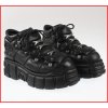 New Rock kožené String Shoes 106 S1 Black Čierna New Rock kožené String Shoes 106 S1 Black Čierna