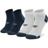 4F Športové ponožky 2 páry H4L22-SOM002 WHT/NAVY