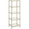 | Knižnica GLASY 40x125x30 cm zlatá | LGT029A01 | Knižnica GLASY 40x125x30 cm zlatá | LGT029A01