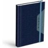 Diář 2026 D801 PU blue/dark blue s gumkou Diář 2026 D801 PU blue/dark blue s gumkou