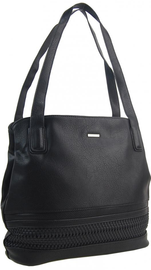 Barebag Čierna praktická dámska kabelka cez plece 5407-XL