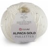 Pletacia priadza Alpaca Gold s flitrami 50 g - (9301) krémová najsvet. Pletacia priadza Alpaca Gold s flitrami 50 g - (9301) krémová najsvet.