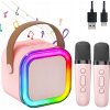 ZESTAW KARAOKE GŁOŚNIK 2 MIKROFÓNY USB SD MINI JACK BLUETOOTH RGB PRENOSNÝ ZESTAW KARAOKE GŁOŚNIK 2 MIKROFÓNY USB SD MINI JACK BLUETOOTH RGB PRENOSNÝ