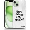 Picasee silikónový čierny obal pre Apple iPhone 15 Plus - White Dollar