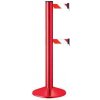 Zahrazovací sloupek se dvoma pásy Manutan Expert Duo, červený, 2 m Zahrazovací sloupek se dvoma pásy Manutan Expert Duo, červený, 2 m