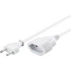 PremiumCord PremiumCord Kabel síťový prodlužovací dvojvidlice 230V 2m bílý PremiumCord PremiumCord Kabel síťový prodlužovací dvojvidlice 230V 2m bílý