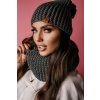 Fashionweek Dámsky zimný set čiapka + šál komin NB1027 Farba: grafit, Veľkosť: Universal Fashionweek Dámsky zimný set čiapka + šál komin NB1027 Farba: grafit, Veľkosť: Universal