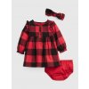 GAP Baby kockované šaty set Červená 6-12M GAP Baby kockované šaty set Červená 6-12M