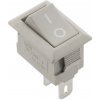 Kolískový vypínač obdĺžnikový mini KCD11-101, šedý 250V/3A Kolískový vypínač obdĺžnikový mini KCD11-101, šedý 250V/3A