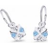 Cutie Jewellery Detské náušnice z bieleho zlata C2153-10-X-2 svetlo modrá Cutie Jewellery Detské náušnice z bieleho zlata C2153-10-X-2 svetlo modrá