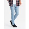Ombre Men's tailored denim SLIM FIT pants with elastane - blue svetlomodrá S Ombre 5902228969327 Ombre Men's tailored denim SLIM FIT pants with elastane - blue svetlomodrá S Ombre 5902228969327