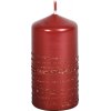 Vianočná sviečka valec ANDROMEDA Ø5 x 10 cm červená Vianočná sviečka valec ANDROMEDA Ø5 x 10 cm červená