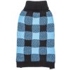Nobleza pletený hrubý károvaný sveter pre psy a mačky Modrá M Nobleza pletený hrubý károvaný sveter pre psy a mačky Modrá M