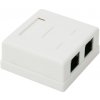 Nástenná zásuvka dátová - 05385 - 2 x RJ45 UTP cat.5 biela Nástenná zásuvka dátová - 05385 - 2 x RJ45 UTP cat.5 biela