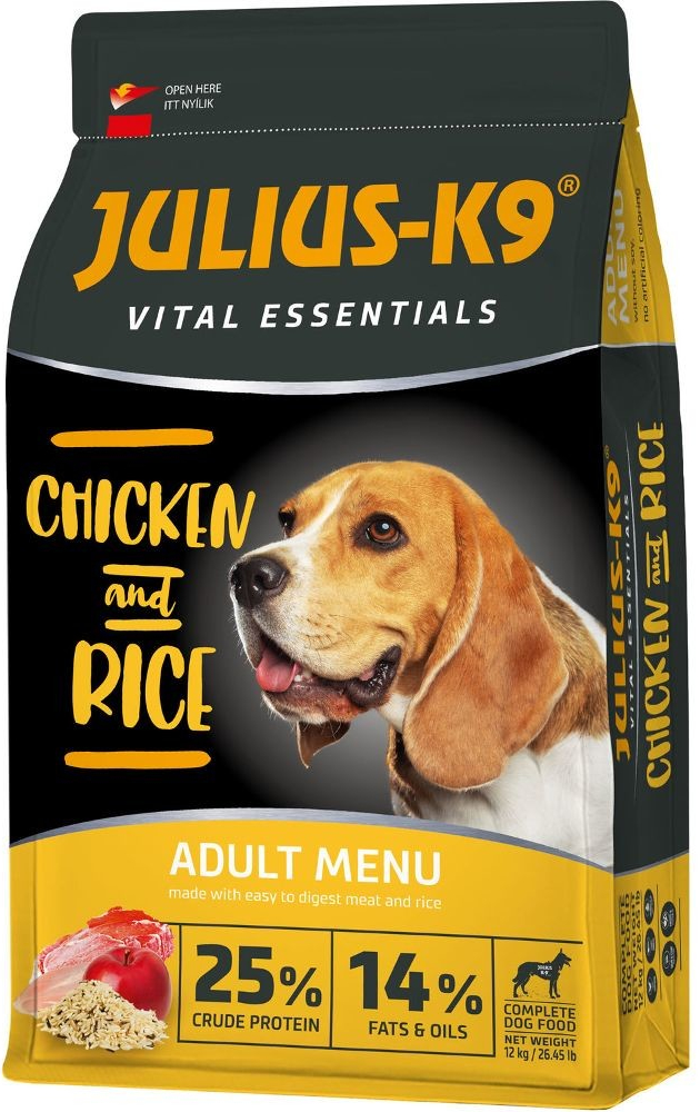 Julius K-9 High Premium Vital Essentials Adult hydina a ryža 12 kg