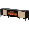 Cama RTV skříň MERCI 180 x 40 x 53,5 cm černá/dub artisan + krb Cama RTV skříň MERCI 180 x 40 x 53,5 cm černá/dub artisan + krb