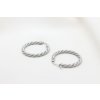 Pinky Club Náušnice z chirurgickej zatočené kruhy Farba: Strieborná Pinky Club Náušnice z chirurgickej zatočené kruhy Farba: Strieborná