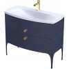 Oristo Louis skrinka 101.6x47.7x55.4 cm závesná kúpeľňová skrinka pod umývadlo modrá OR50-SD2S-102-14 Oristo Louis skrinka 101.6x47.7x55.4 cm závesná kúpeľňová skrinka pod umývadlo modrá OR50-SD2S-102-14