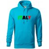 Italy Nápis - Mikina pánska Cape s kapucňou - 4XL ( Svetlý tyrkys ) Italy Nápis - Mikina pánska Cape s kapucňou - 4XL ( Svetlý tyrkys )