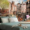 Samolepiaca tapeta kreslený Amsterdam Samolepiaca tapeta kreslený Amsterdam