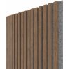 Wall Concept akustický panel Dub Livingstone tabakový, sivý filc + MDF, 2750 x 604 x 21 mm 1,66m²
