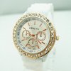 Geneva Gold Diamond hodinky biele Geneva Gold Diamond hodinky biele