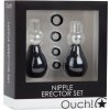 Ouch Nipple Erector Set - Pumpičky na bradavky Černá