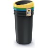 Compacta R Flap Odpadkový kôš SET recyklovaný čierny, 3 x 50 l
