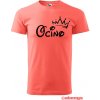 Malfini tričko s menom a korunkou coral