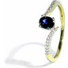 Blink-Blink Elegantný diamantový prsteň so Zafírom 2206ZZG Blink-Blink Elegantný diamantový prsteň so Zafírom 2206ZZG
