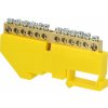 CB Elektro Zbernica zemniaca na DIN lištu (mostík prepojovací) 12 otvorov max 16mm2 žltá (ORNO) CB Elektro Zbernica zemniaca na DIN lištu (mostík prepojovací) 12 otvorov max 16mm2 žltá (ORNO)