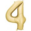Party Deco Balón Číslo 4 Zlatý 86 cm (Narodeninový fóliový balón číslo štyri, s jemným saténovým efektom, vhodný na plnenie vzduchom aj héliom.) Party Deco Balón Číslo 4 Zlatý 86 cm (Narodeninový fóliový balón číslo štyri, s jemným saténovým efektom, vhodný na plnenie vzduchom aj héliom.)