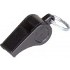 Merco plastic whistle black plus plastová píšťalka so šnúrkou