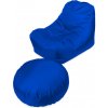 Lehárko sedací vak - Leňoch a taburet Puk - modrá Lehárko sedací vak - Leňoch a taburet Puk - modrá