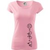 Hory bicykel úsmev - Dámske tričko Pure - M ( Ružová ) Hory bicykel úsmev - Dámske tričko Pure - M ( Ružová )