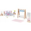 Goki Drevený nábytok pre bábiky Štýlová spálňa 18