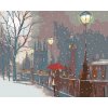 Diamantové maľovanie - MILENCI NA MOSTE A PADAJÚCI SNEH Rámovanie: vypnuté plátno na rám, Rozmer: 40x50 cm Diamantové maľovanie - MILENCI NA MOSTE A PADAJÚCI SNEH Rámovanie: vypnuté plátno na rám, Rozmer: 40x50 cm