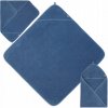 Jollein Osuška s kapucňou froté 75x75 cm Jeans Blue