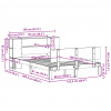 vidaXL Posteľ s knižnicou bez matraca 150x200 cm borovicový masív - Hnedá - 225720-231800 vidaXL Posteľ s knižnicou bez matraca 150x200 cm borovicový masív - Hnedá - 225720-231800