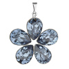 Evolution Group Prívesok bižutéria so Swarovski krištáľmi modrý kvietok 54037.3 denim blue Evolution Group Prívesok bižutéria so Swarovski krištáľmi modrý kvietok 54037.3 denim blue