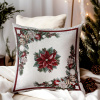 Vianočná gobelínová obliečka na vankúš Vianočná ruža 42x42 cm Chenille IT022 Vianočná gobelínová obliečka na vankúš Vianočná ruža 42x42 cm Chenille IT022