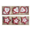 Súprava 12 závesných dekorácií so srdcom a hviezdou Ego Dekor Súprava 12 závesných dekorácií so srdcom a hviezdou Ego Dekor